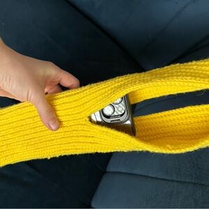 Yellow iPhone pocket crocheted